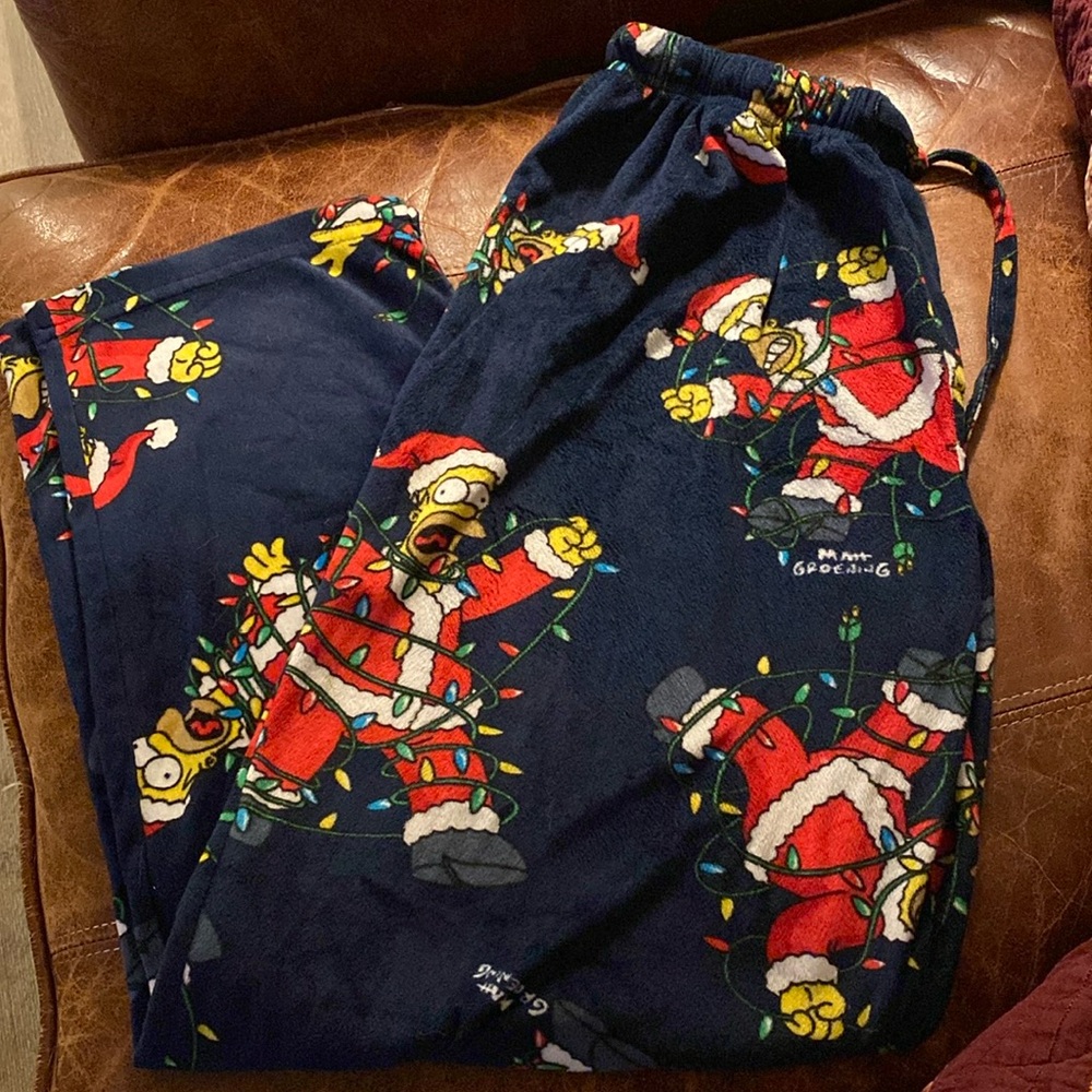 NWOT Simpson’s Xmas Fleece PJS Bottoms